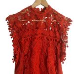 Tularosa Clayton Red Crochet Lace Mini Dress Size XS Photo 2