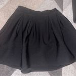 Black Mini Pleated Skater Skirt Photo 1