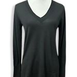 Halogen Pullover Knitted Sweater Long Sleeve V Neck Lightweight Black W XS NWOT Photo 0