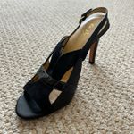 Cole Haan  Women Shoes McCarren Sandal Black Suede and Patent Leather Photo 6