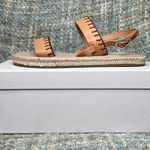 Ancient Greek Sandals Clara Whipstitch Leather Espadrille Slingback Sandals Size 5 Photo 0