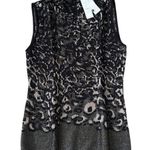 White House | Black Market NWT Jacquard Mockneck Sleeveless Sweater Top Small Photo 0