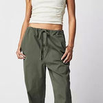 Free People  Army Green New Light Parachute Pants Women’s Small Photo 0