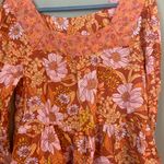 American Eagle New outfitters, orange floral / preppy Blouse size medium Photo 3