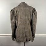 Free People  Rianne Plaid Single Button Blazer puff sleeve Size Large Photo 6