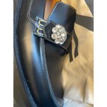 Ganni  Crystal Buckle Leather Loafers – Size 41 (USA 10/10.5) Photo 6