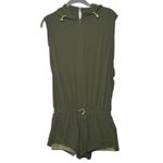 Free People Going For A Runsie Olive Green Sleeveless Hooded Shorts Romper XS Photo 1