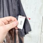 American Eagle  Top Tie Dye Cold Shoulder Short Sleeve Blouse Cutout Back Detail Photo 2