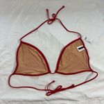 J.Crew NWT Perfect String Bikini Top Red Size 3X Sexy Beach Strappy 90s Classic Photo 4