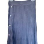 Pinko Black Pleated Knit Side Button Maxi Skirt Size Medium Photo 5