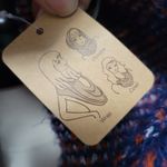 infinity Blue and red paisley eyelash knit scarf Photo 2