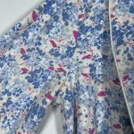 Ralph Lauren Lauren  White Floral Pink Blue Bath Robe Size Med EUC #VEG-0249 Photo 2