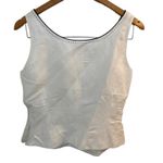 Tahari White Blazer Jacket With White Sleeveless Top Linen Women Size 4 Photo 8