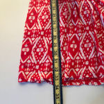 J.Crew Women's Dress in Vibrant Red with Ikat Graphic Pattern Size Small Photo 4
