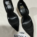 Woman’s Jlo Slip On Black Pointed Toe High Heel Pumps 7m Size 7 Photo 0