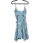 Ralph Lauren  Denim & Supply Y2K Spaghetti Strap Wrap Dress Blue Floral Size L Photo 5