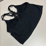 Aerie Black  Lace Detail Crop Top Size Medium Photo 3