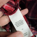 Lucky Brand  red blue split back plaod button down size large Photo 7