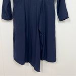 Alaroo Navy Blue Faux Wrap Collared Shirt Dress Photo 6