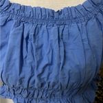 ZARA  Blue Off-Shoulder Blouse Photo 2