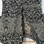 H&M  Floral Embroidered Tapestry Sheath Dress Size 12 Pockets Black/Cream Photo 4