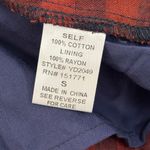 Le lis  Plaid Dark Orange Navy Blue Fit & Flare Western Dress Size Small NWT Photo 8