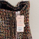 House Of CB NWT Size XS Multicolor Gabrielle Tweed Strapless Midi Dress Formal Photo 2