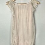 Luisa Ricci Light Pink Smocked Bottom Silk Polka Dot Short Sleeve Blouse S Photo 1