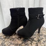 Top Moda  George-15 Side Zip Ankle Strap Buckle Stiletto Heel Nubuck Ankle Boots Photo 3