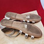 Disney  Descendants Sandals - Silver Iridescent Flats - Size 5.5 Photo 7