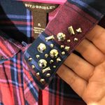 Bit & Bridle  Plaid Embellished Flannel Snap Up XL Photo 3