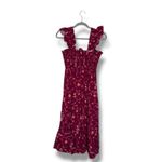 Hill House Ellie The Nap Dress Floral Square Neck Flutter Sleeve Midi Dress Purple Photo 9