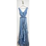Mac Duggal  High-Low Ruffle Gown in Powder Blue Size US 0 Photo 3