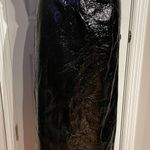 H&M High-Rise Pencil Skirt Black Knee Length Faux Leather Women's Size 8 Vinyl Glossy Vintage Y2k Whimsygoth Coquette Photo 0