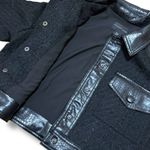 Christian LaCroix Black Button Front Crocodile Trim Tweed Boucle Jacket - Medium Photo 3