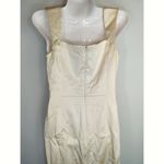 Jax Cream Satin Midi Cocktail Dress‎ Women's Size 4 Party Elegant Formal Photo 4