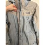 The North Face  Jacket Womens Medium Blue Grey HyVent Waterproof Hooded Full Zip Photo 2