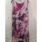 Ashley Stewart Plus Size Sleeveless V Neck Floral Print Midi Dress 18/20 Photo 2