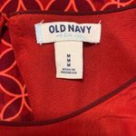 Old Navy Womens Size Medium Red Printed Sleeveless Shift Dress Photo 3