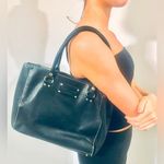 Kate Spade NEW YORK Wellesley Kory Black Leather Open Top Work Tote Bag Photo 1