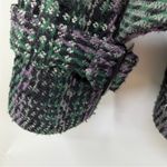 Vintage Donatella Petite Large Plaid Peacoat Wool Blend Belted Double Breasted Green Size undefined Photo 4