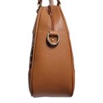 Christie Brinkley The Danbury Mint Tan & Brown Logo Crossbody Satchel Bag Photo 6