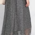 Brunello Cucinelli Paisley Print Silk Midi Skirt Grey Asymmetrical Chiffon Photo 1