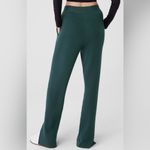 Alo Yoga NWT  Knit High Waist Salana Wide Leg Pant Midnight Green Size S Photo 4