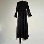 J.Crew  Drapey Shirt Dress in Luster Crepe Black Size 12 Holiday Party Cocktail Photo 5