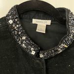 Harold's Black Corduroy Jean Jacket with Embellished Collar Sz M Size M Photo 2