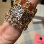 3 Elegant Women's Rings size 6 Gold Photo 0