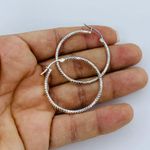 925 Sterling Silver Hoop Earrings Photo 4