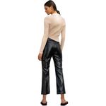 NWT Misha Bertha Black Vegan Leather High Waist Crop Flare Pants Size 2 $238 Photo 1