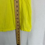 Heritage 1981  Short Sleeve Ruched Sleeve Basic T Shirt Womens Small Yellow Photo 4